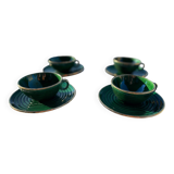 4 vintage Art Deco cups
