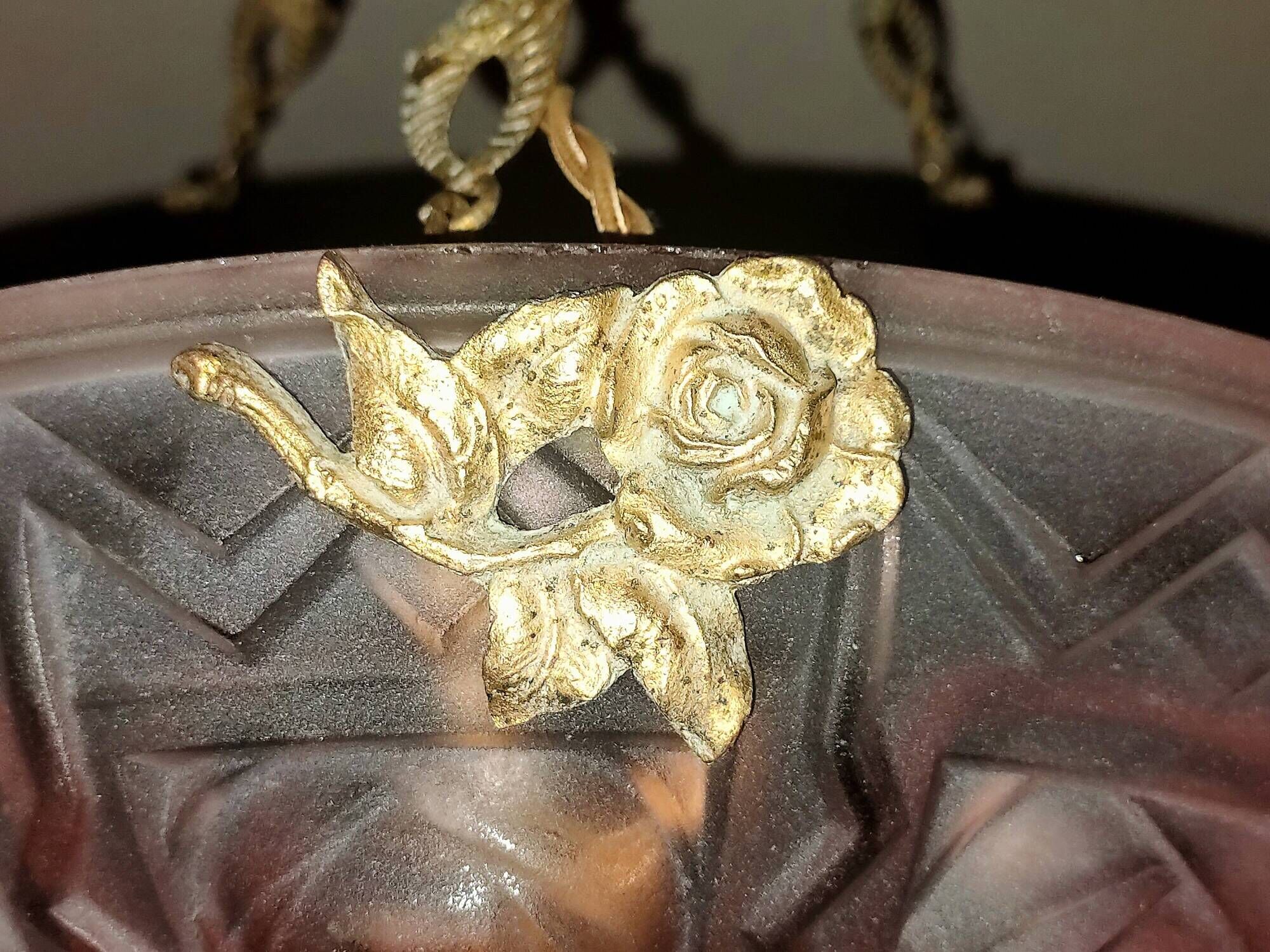 Art deco basin lamp 1925 noverdy france "registered design" and bronze mount