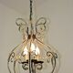 French Parisian Chic Black 3 Light Crystal Beaded 6 Sided Cage Chandelier 3620
