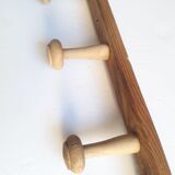 Coat rack 2m, 14 wooden wall hooks