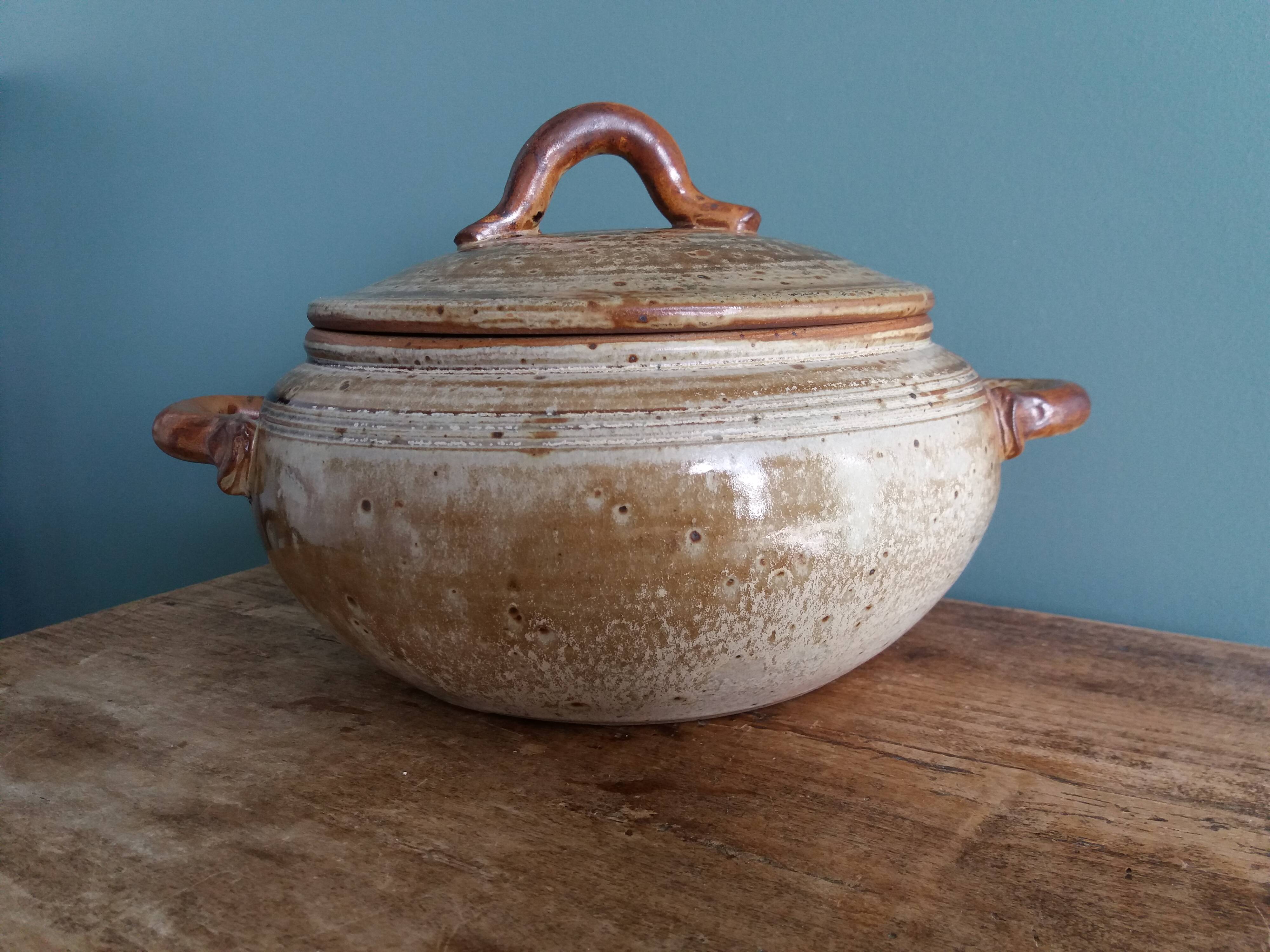 Stoneware vegetable tureen from Puisaye, Jean-Pierre Prud’homme