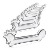 Crystal rooster knife rest Vannes-le-Châtel 1960s