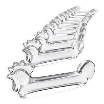 Crystal rooster knife rest Vannes-le-Châtel 1960s