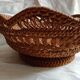 Braided rattan basket