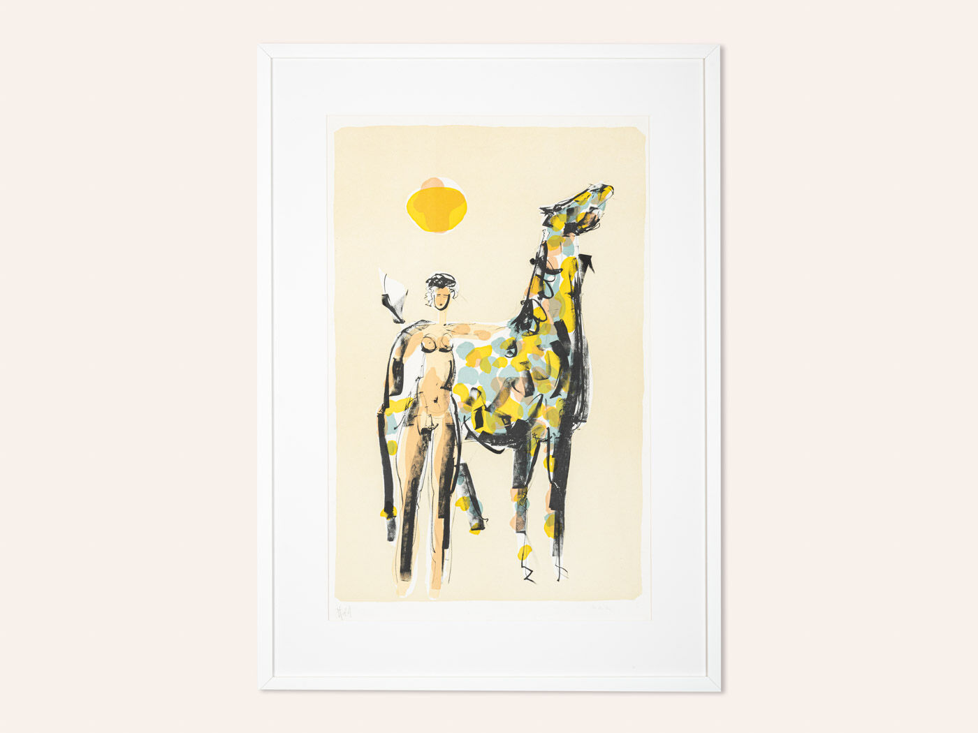 Naked Rider, Colour Lithograph on Paper, 63 x 88 cm