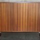 Vintage buffet display cabinet circa 1940 in flame mahogany and satinwood.