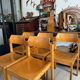 5 vintage stackable chairs — Rainer Schell Schlapp Möbel 1960s