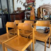 5 chaises empilables vintage — Rainer Schell  Schlapp Möbel 1960s