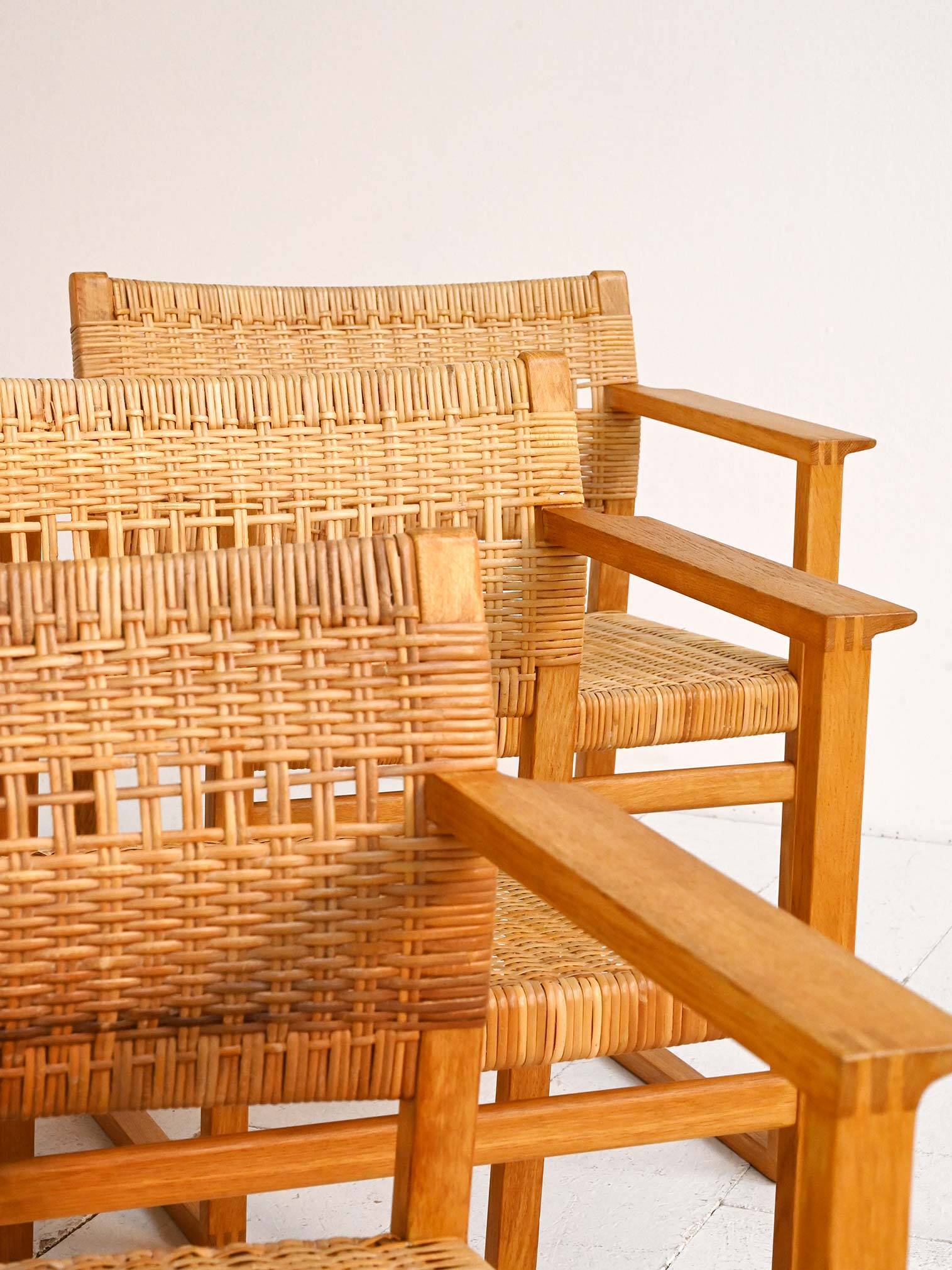 “BM62” Chairs by Børge Mogensen Lauritsen 1950s