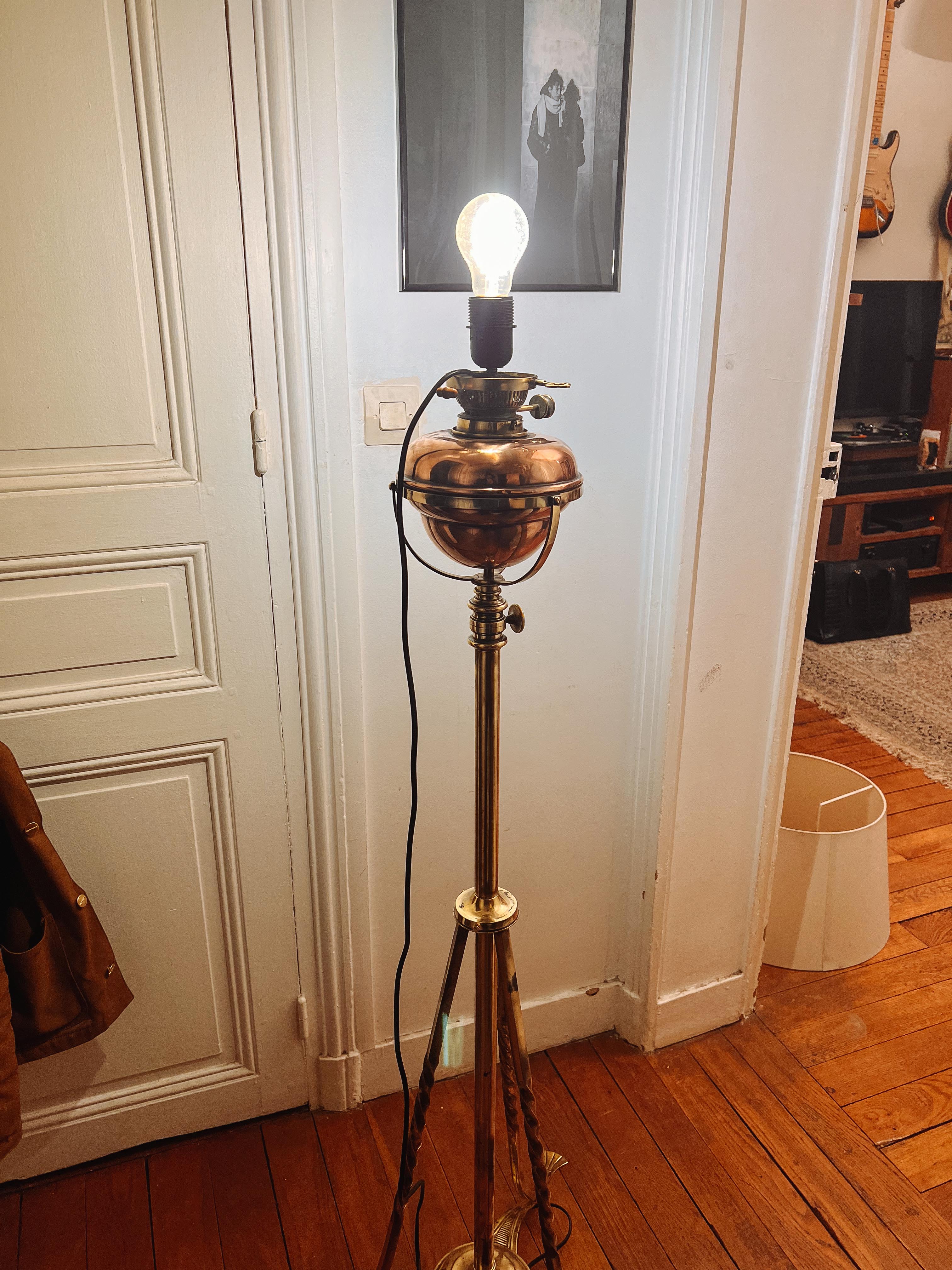 Art nouveau lamp Hinks's Boler N°2 duplex