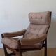 Genega Møbler leather armchair, Denmark, 1960s.