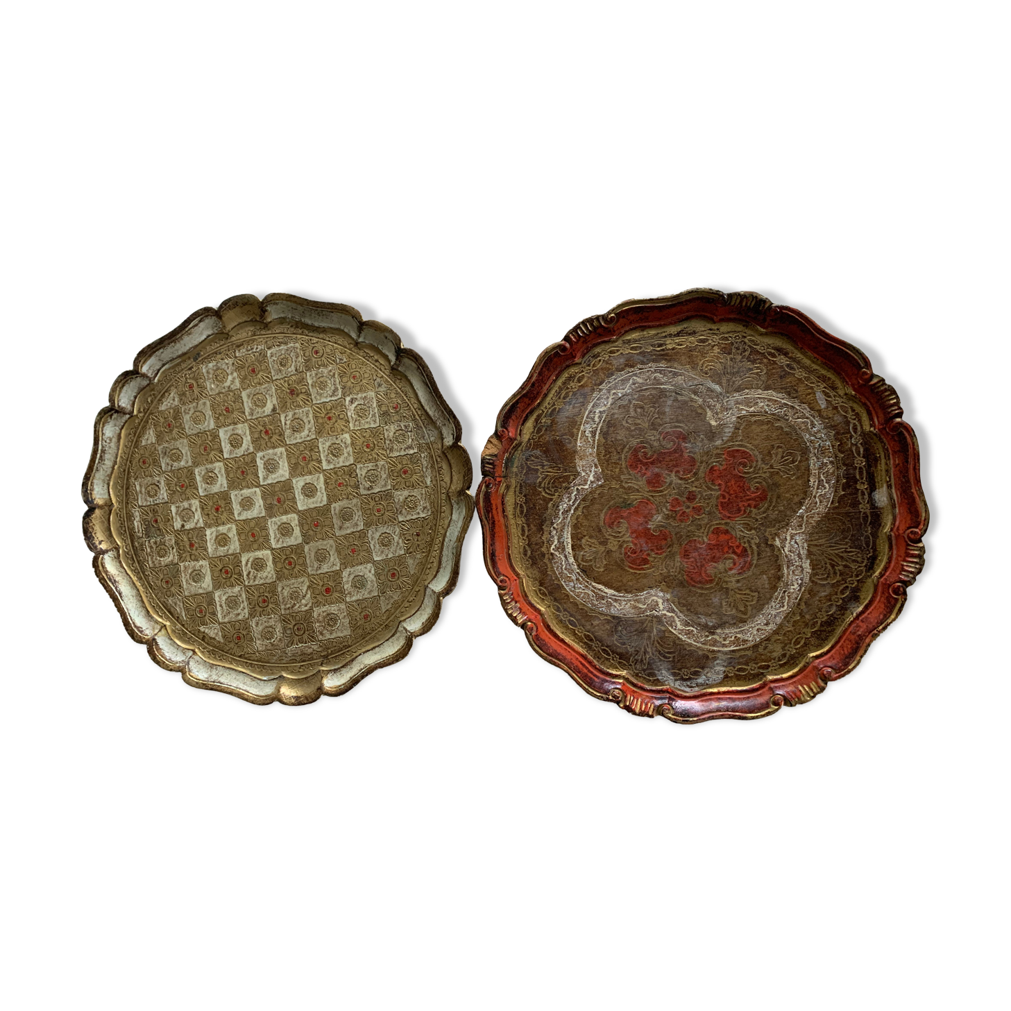 2 Florentine trays