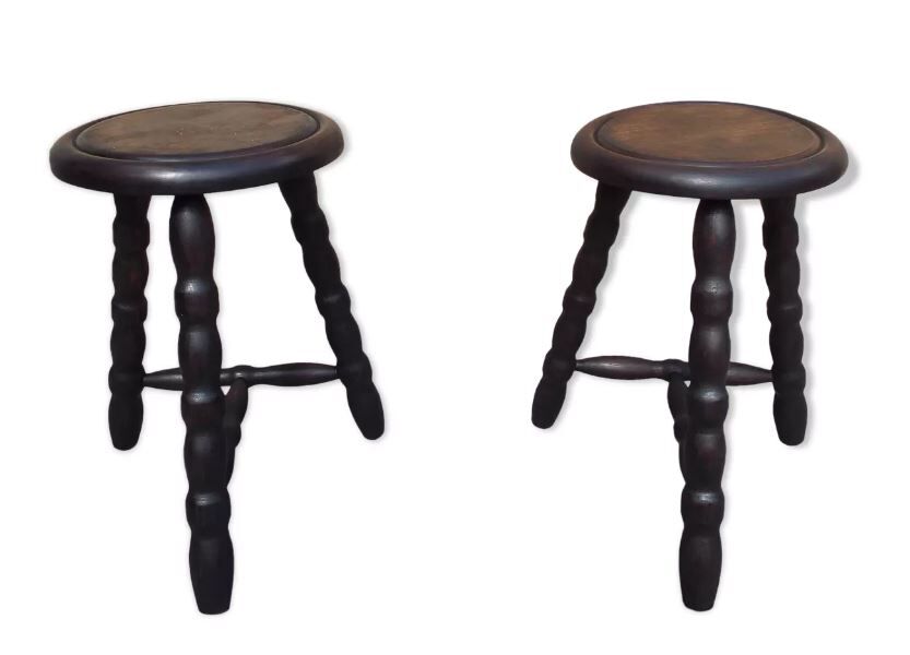Pair of tripod stools