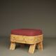 Bohemian Bamboo stool footstool. 1960s