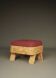 Bohemian Bamboo stool footstool. 1960s