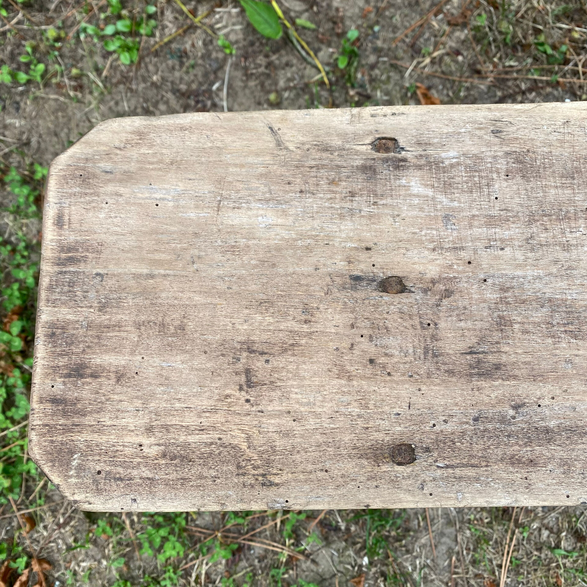 Old patinated farmhouse bench