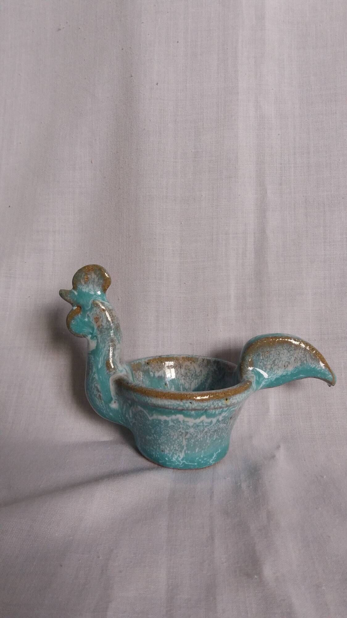 Coquetiers Poteries de la Vallée Noire grès du Berry gris et turquoise