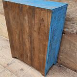Ancien chevet - cabinet tribal en teck birman