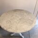 Old round table cast-iron central feet and marble tray 1960