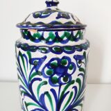 Oriental covered pot decoration flowers birds