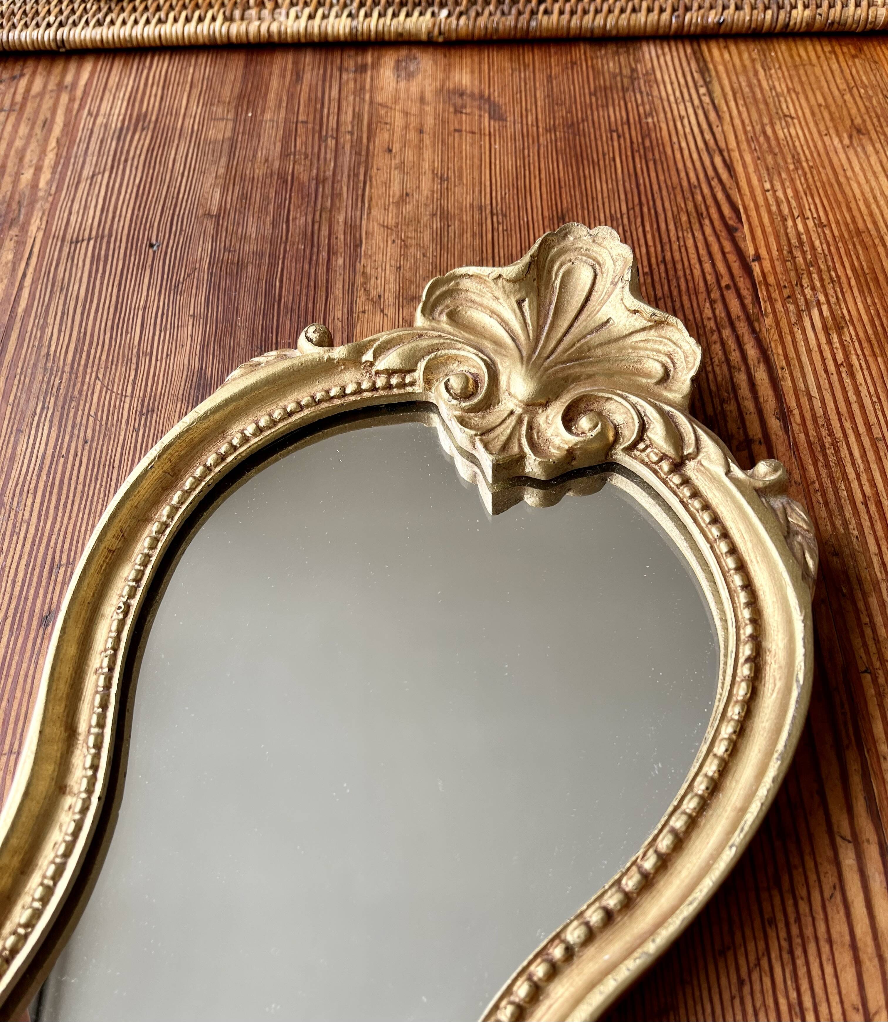 Miroir baroque doré style Louis XV taille S