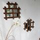 Paire de cadres miroirs Tramp Art 1900