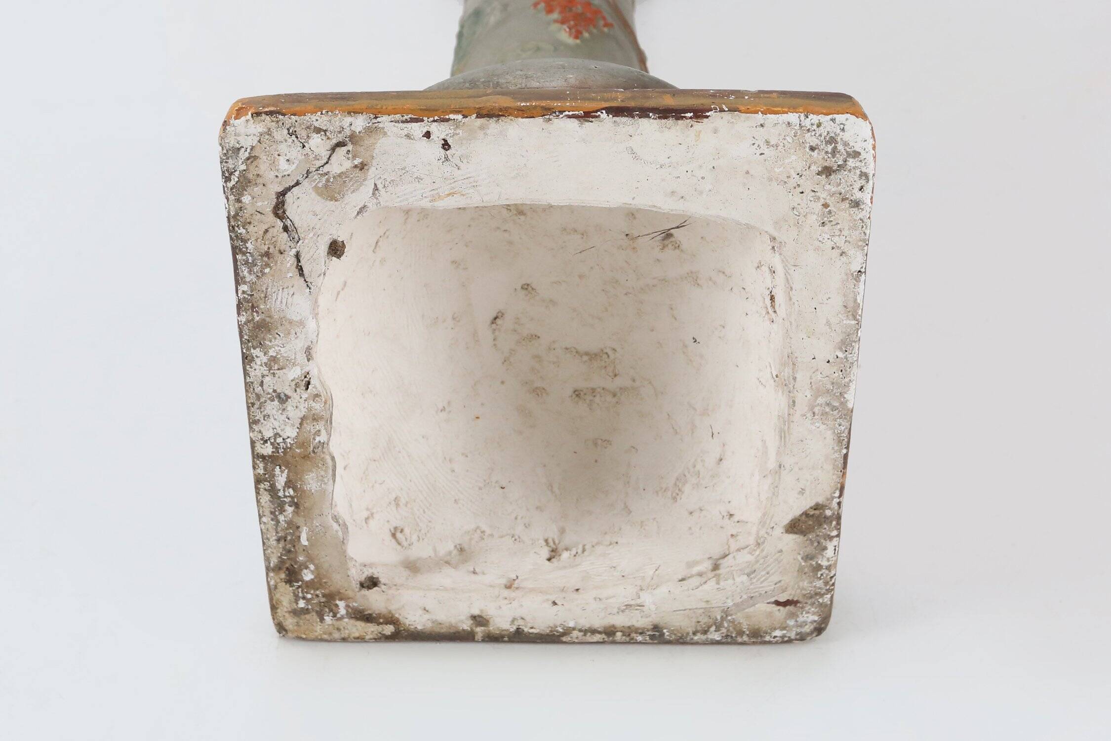 Art Nouveau console or pied de stall in glazed plaster, 1920s