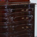 George III Library Thomas Chippendale in Hardwood on Serpentine Chest of Drawers