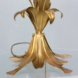 Hollywood regency Hans Kogl palm tree table lamp metal gold gilt 1970