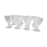 12 crystal glasses Val Saint Lambert model Yale