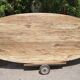Industrial oval table