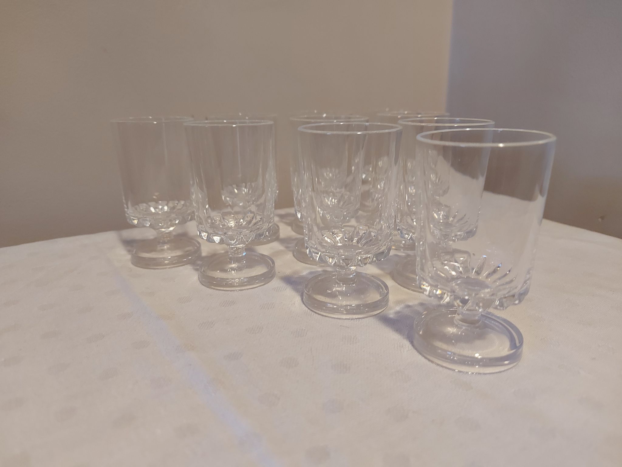 10 crystal liqueur glasses