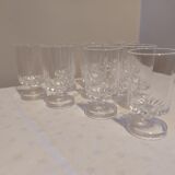 10 verres à liqueur en cristal