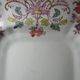 Antique Longchamp serving platter with polychrome daisies in ironstone.