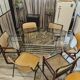 Pascal Mourgue rare set of 3 caned sleigh armchairs in lacquered wood for vintage 80s triconfort