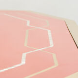 Red brass lacquered table  1970