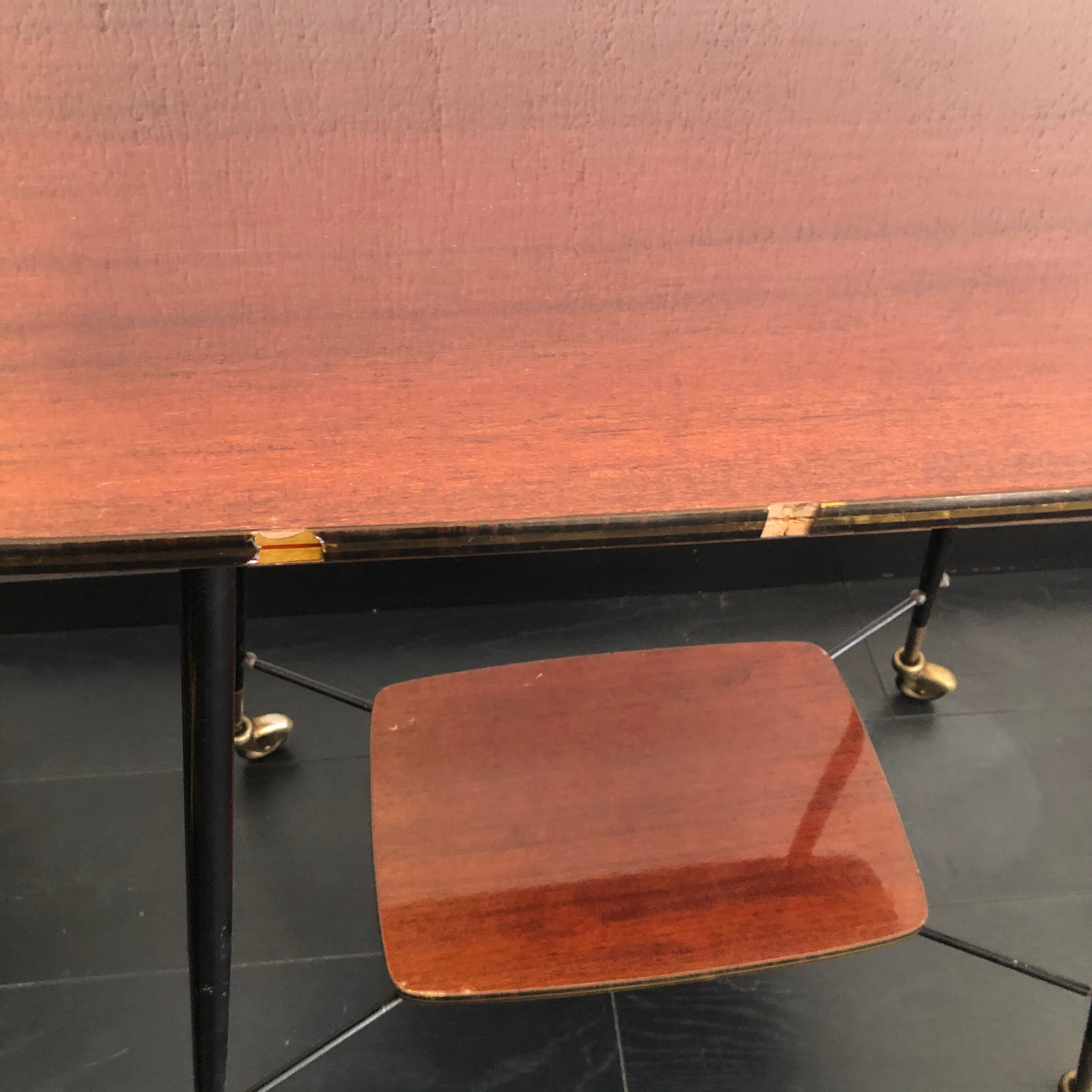 Meuble télévision vintage 1960 mélaminé