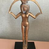 Bronze Egyptian Mirror   14x27cm