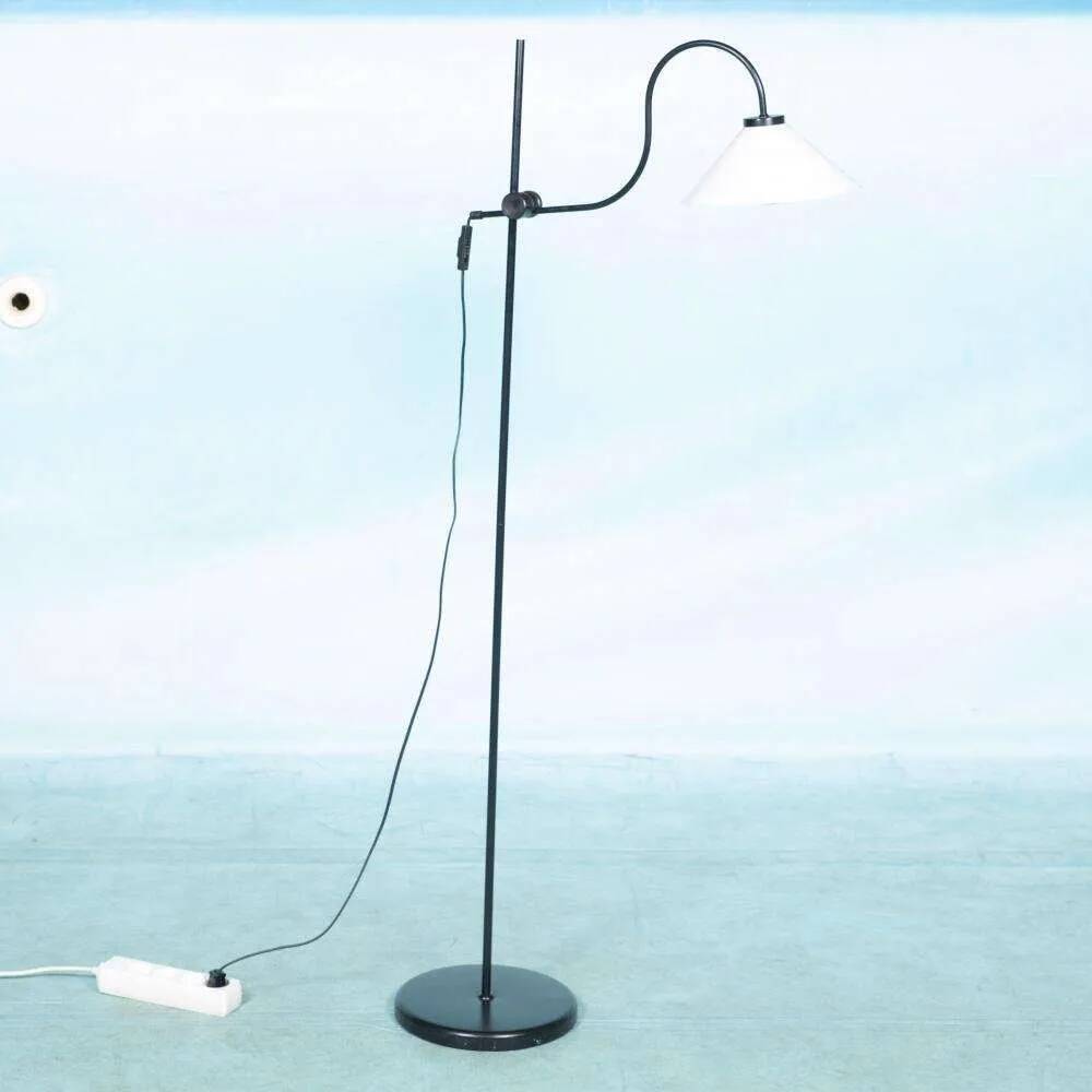 1970s minimalist floor lamp, adjustable reading lamp