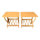 Pair of rattan bedside tables
