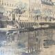 Old framed river watercolor 45.5 X 59