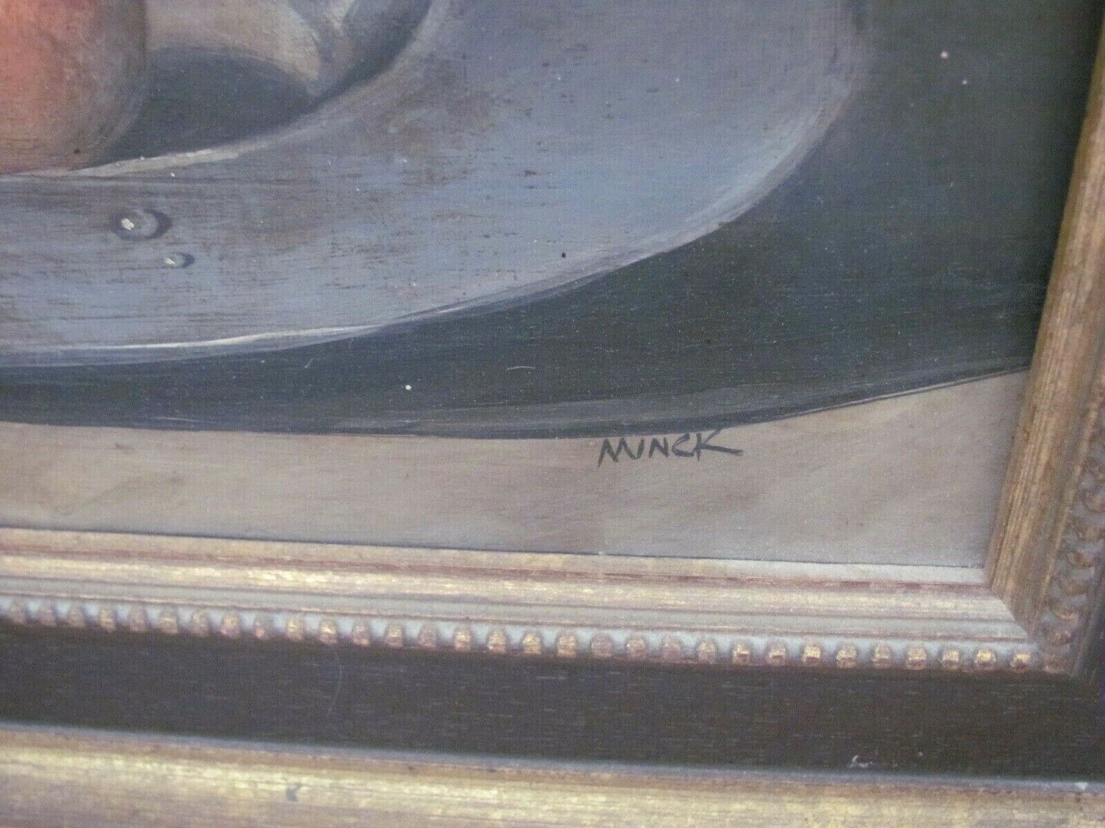 Tableau nature morte céramique agrémentée de fruits XIXe