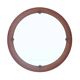 Curved plywood round mirror, 1960s