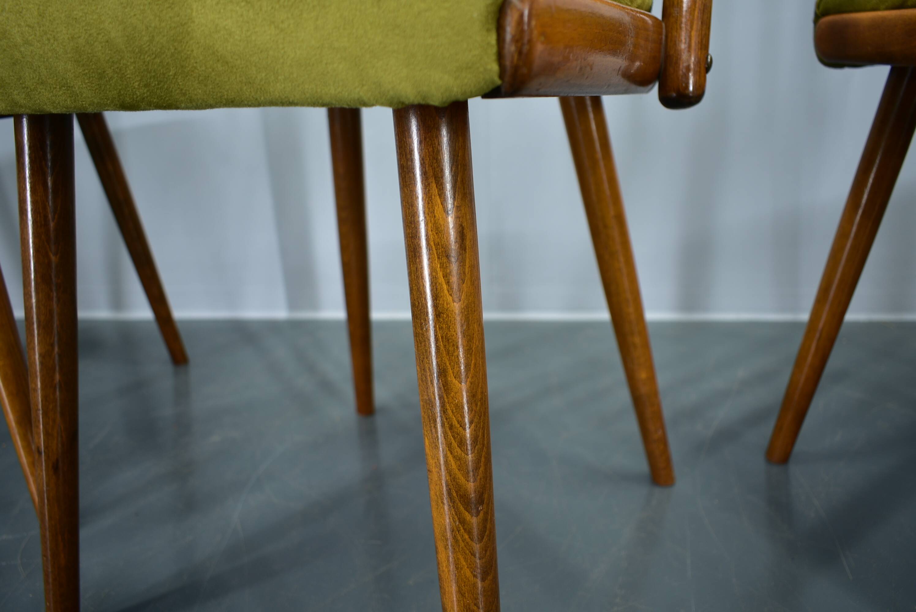 1960s Antonin Suman beech dining chairs, set of 4