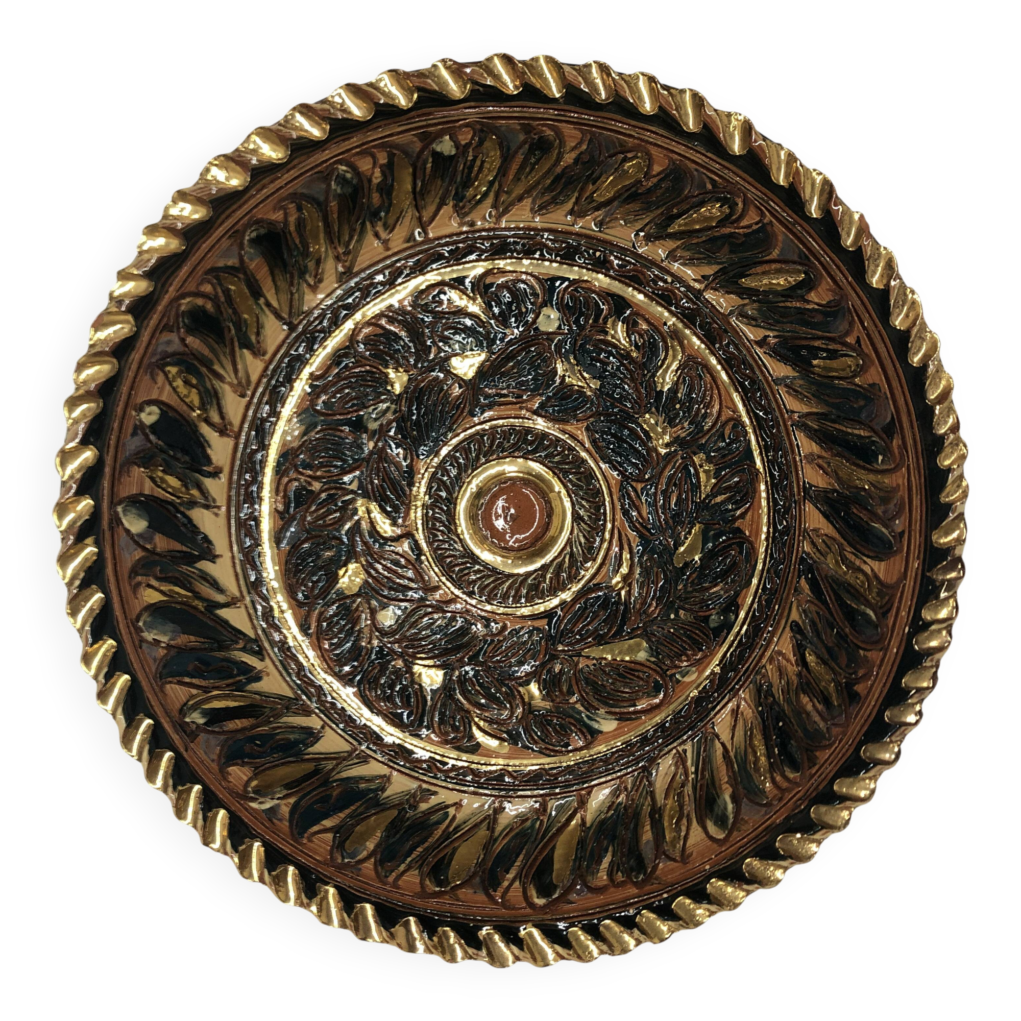 Nimy ceramic dish by Georges Destrebecq circa 1950
