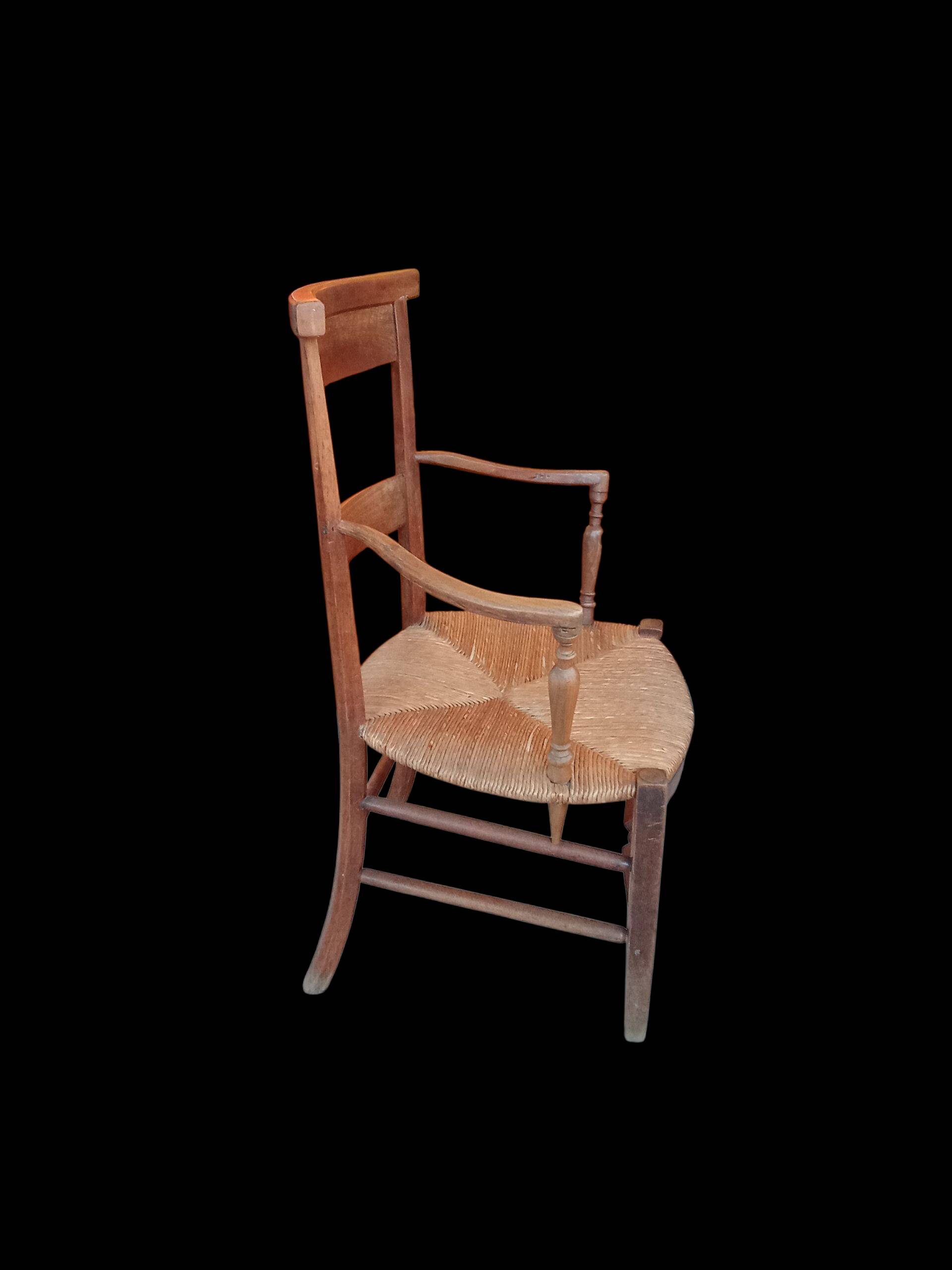 Old Provençal straw chair