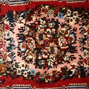 Tapis vintage fait main Bakhtiari persan 114cm x 152cm (1970s)