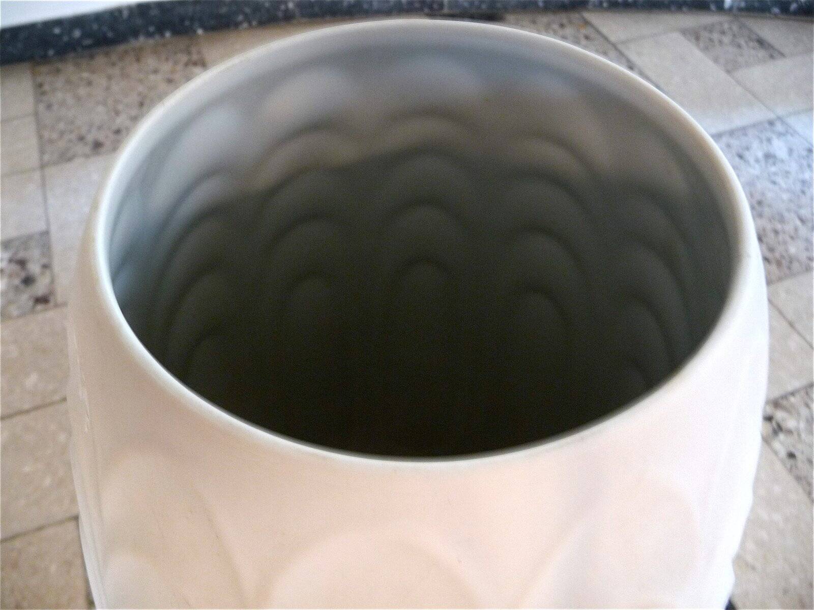 Large porcelain floor vase with relief by H&C Heinrich, West-Germany 1960s