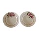 Two iron earth plates decorated with rose