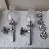 4 chrome-plated brass hooks